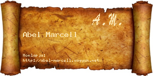 Abel Marcell névjegykártya