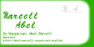 marcell abel business card